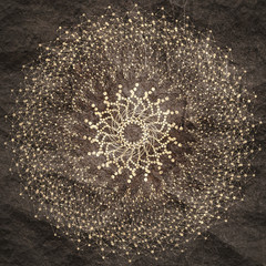 Wall Mural - radial connected dots in circle form. fireworks explosion background. circular design element. abstr
