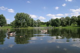 Fototapeta Do pokoju - Blick über den See im Olympiapark