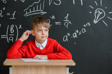 Wall Mural - Pupil passing exam at school