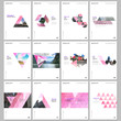 Creative brochure templates with triangular design background, triangle style pattern. Covers design templates for flyer, leaflet, brochure, report, presentation, advertising, magazine.