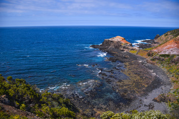 The coast of the sea with clear blue sky background in Australia