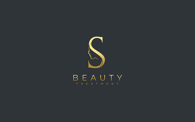 Wall Mural - Letter S Beauty Face Logo Design