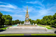 The Albert Memorial Opposite The Royal Albert Hall Is In Kensington Gardens London Was Commissioned By Queen Victoria In Memory Of Her Husband Prince Albert Who Died In1861