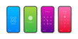 © DG-Studio - Screen lock authentication password smartphone background template. Illustration of phone ID recognition screenlock password or lockscreen passcode numbers display.