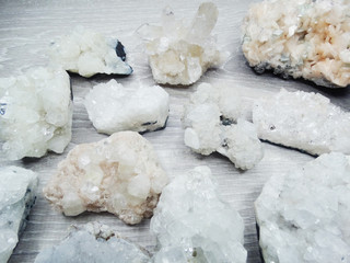 geological set crystals and minerals semigem stones