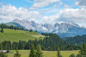 Wall Mural - view of a mountain range in the dolomites