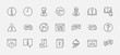 © Set Line Vector Icon - Set of Help And Support Vector Line Icons. Contains such Icons as Handbook, Book, Online Help, Tech Support and more. Editable Stroke. 32x32 Pixels