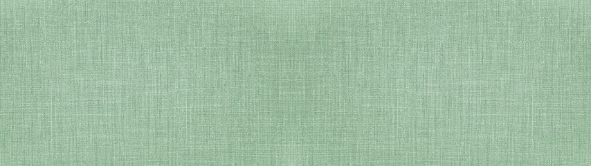 Mint green natural cotton linen textile texture background banner panorama