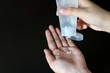 © fRiendWithLove - Woman hands using wash hand sanitizer gel, .focus gel on hand, Healthcare concept