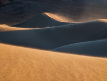 Blowing Sand At The Mesquite Dunes In Death Valley National Park California 