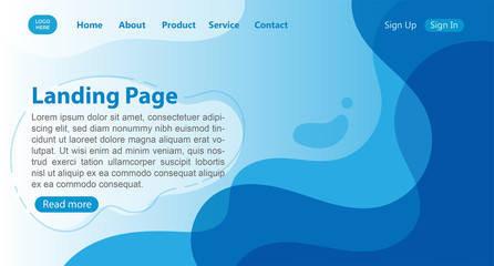 abstract landing page template, colorful landing page background, website page template, blue websit
