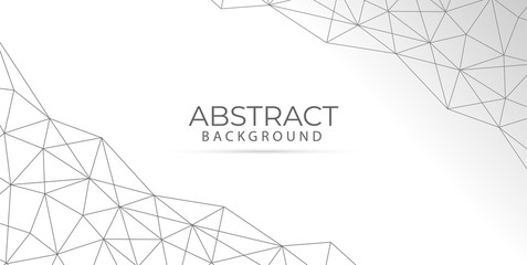 Wall Mural - Black White Abstract Background, Grayscale Abstract Background, Black White Gradient Backgrounds with interconnected lines