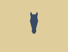 Abstract Creative Geometric Logo Horse Head