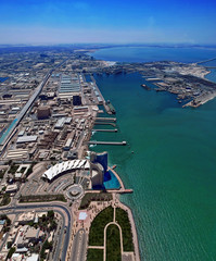 Kuwait Free Trade Zone Port Aerial View