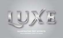 Luxury Silver Metallic 3d Text Effect