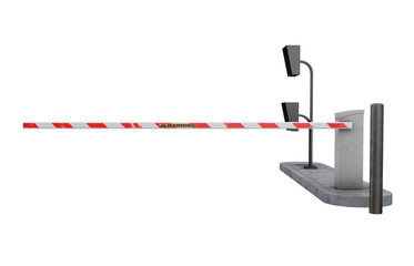 Poster - Parking Gate Barrier Isolated	