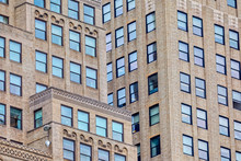 500 Fifth Avenue Building Detail View From The Bryant Park In Manhattan New York.