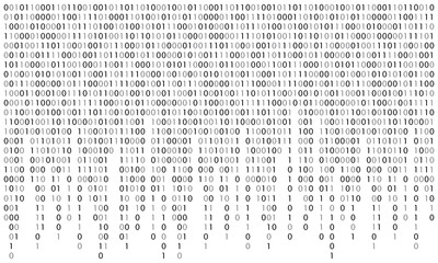 Digital  binary code background. Matrix style program. Random falling numbers.