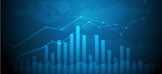 Candle stick graph chart of stock market investment trading, Bullish point, Bearish point. trend of graph vector design.