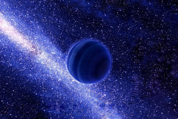 exoplanet in deep space.elements of this image were furnished by nasa.