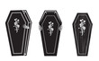 Creepy Coffin Halloween Vector Icon Set 3
