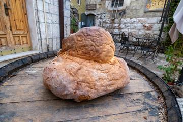 Altamura Bread Baked. Traditional Apulian italian bread (Pane pugliese). Apulia (Puglia), South Italy