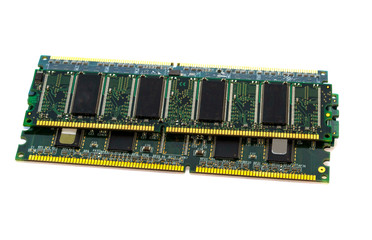 two moduls Dimm. Memory for compuers