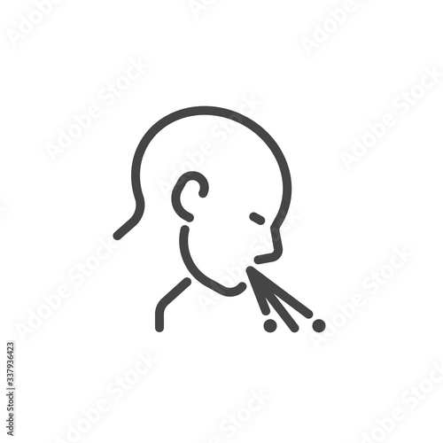 Fotomural Icon Symptoms Infection, Indigestion feel sick Vomiting