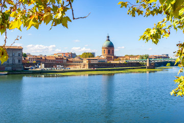 The River Garonne and Saint Pierre Bridge in Toulouse