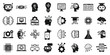 © anatolir - Machine learning data icons set. Simple set of machine learning data vector icons for web design on white background