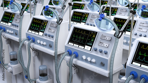 Fotomural Group of ventilator machines