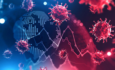 Coronavirus and global financial crisis concept