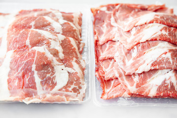 Poster - Freshness sliced raw beef in food container