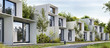 Leinwandbild Motiv Modular houses of modern architecture