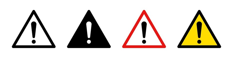 attention caution danger signs. vector isolated icon. se of attention signs. collection vector dange
