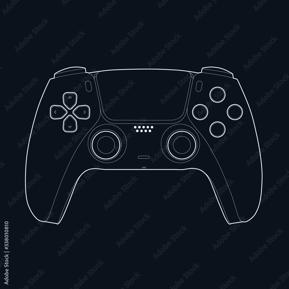 Vector illustration of game console joystick Stock Vector | Adobe Stock