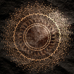 Wall Mural - radial connected dots in circle form. fireworks explosion background. circular design element. abstr