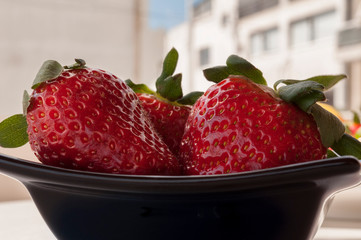 Wall Mural - The Big Sweet Red Strawberry For The Desert