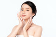 © kitthanes  - Beautiful Young Asian Woman with Clean Fresh Skin. Face care, Facial treatment, Cosmetology, beauty and healthy skin and cosmetic concept, woman beauty skin isolated on white background