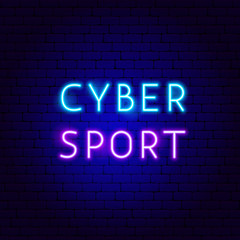 Sticker - Cyber Sport Neon Text