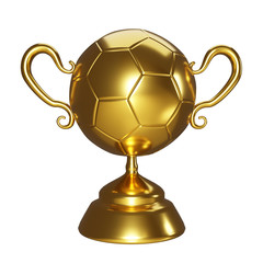 Wall Mural - gold trophy cup isolated on white background.