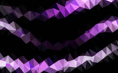 Light Purple vector triangle mosaic texture. A vague abstract illustration with gradient. Template for a cell phone background.