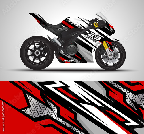Fotografía Motorcycle sportbikes wrap decal and vinyl sticker design.