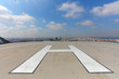 Landing and take-off runway at a heliport in Madrid.