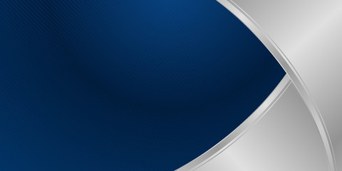 Wall Mural - Navy blue silver curve shape background for presentation background