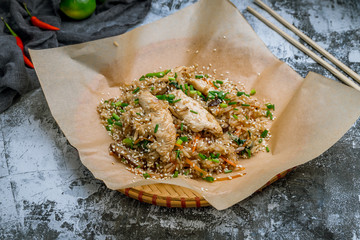 Sticker - Fried rice with chicken Vietnamese cuisine