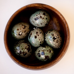 quail eggs in a bowl