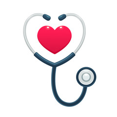 Stethoscope with heart