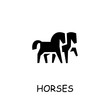 © Gleb - Horses flat vector icon