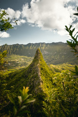 Wall Mural - view of mountains against cloudy sky